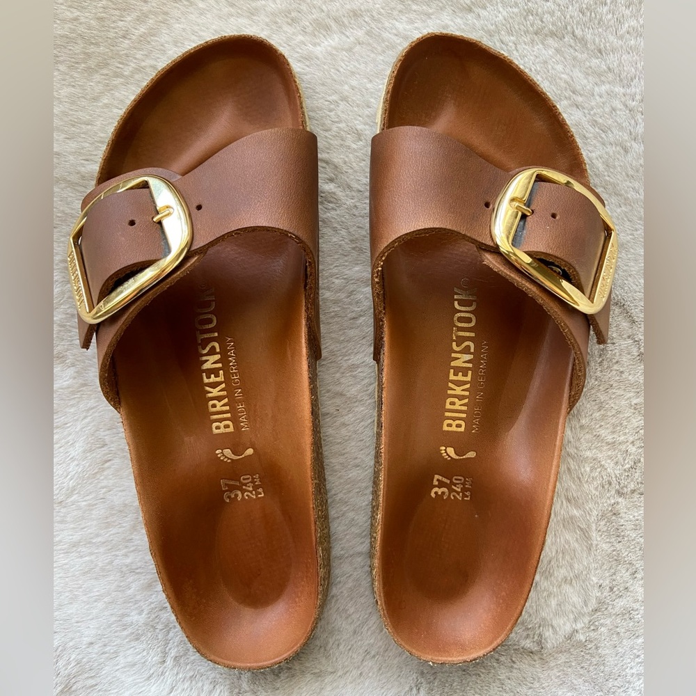 Birkenstock Madrid Big Buckle Oiled Leather size EU 37 / US 6-6.5 Medium/Narrow